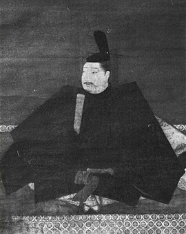 Peinture sur tissu ou bois representant un dignitaire, assis en lotus, vetu d'un large manteau et portant une coiffe .Getty museum.jpg